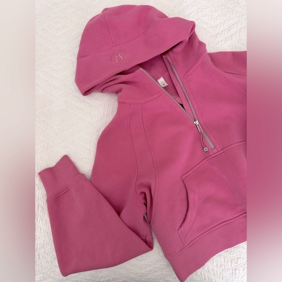 LULULEMON/Scuba Oversized 1/2 zipped Hoodie-Pink Blossom/XS/S - Picture 4 of 12